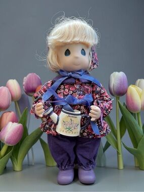 Precious Moments January Doll with Jasmine Watering Can